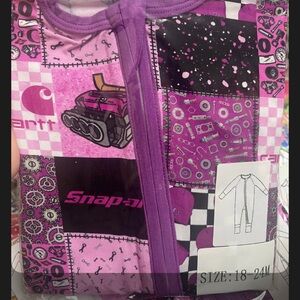 BAMBOO Kids One Piece - Purple and Pink